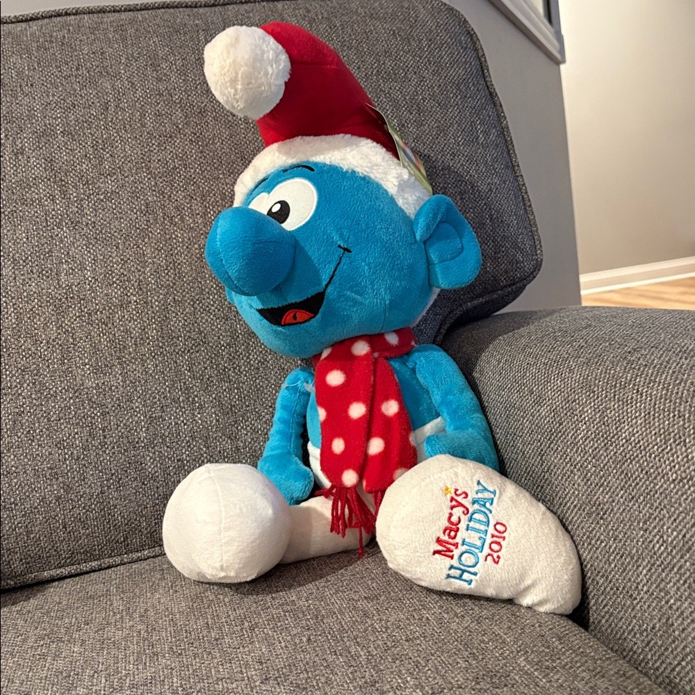 2010 Macy's Holiday 22” Blue Smurf Plush NWT
